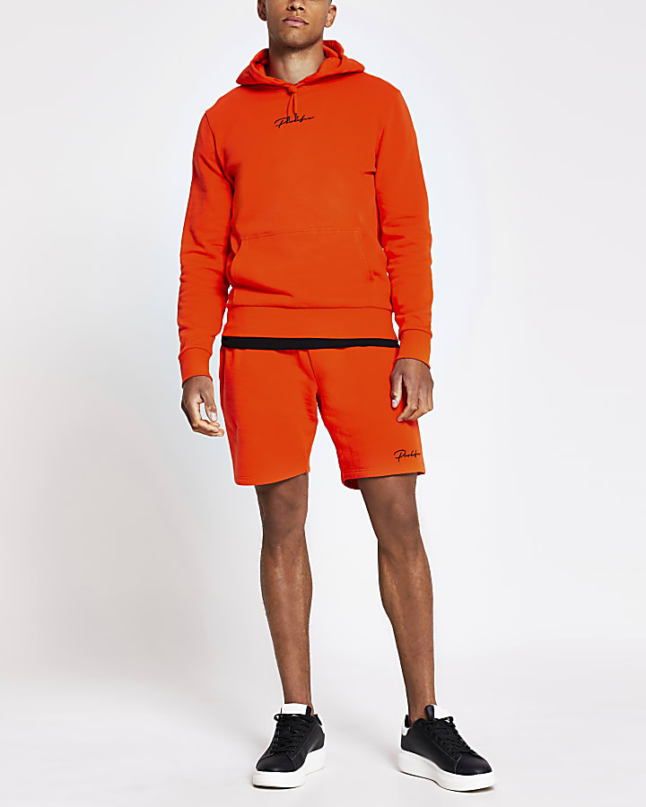 Prolific orange slim fit shorts