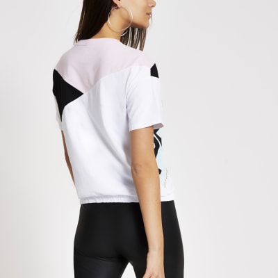 Prolific pink blocked embellished T-shirt