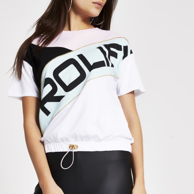 Prolific pink blocked embellished T-shirt