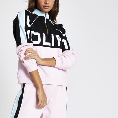 pink hoodie river island