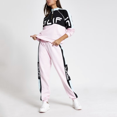 Prolific pink colour blocked joggers