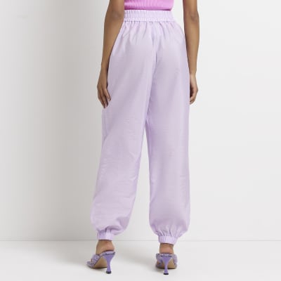 purple cargo trousers