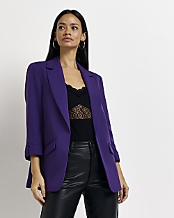 Purple casual blazer