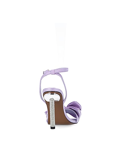 360 degree animation of product Purple diamante heeled sandals frame-10