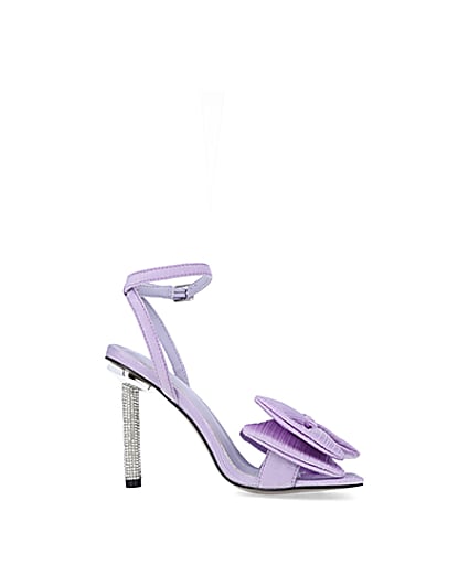 360 degree animation of product Purple diamante heeled sandals frame-16