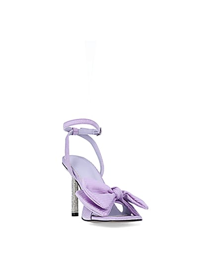 360 degree animation of product Purple diamante heeled sandals frame-19