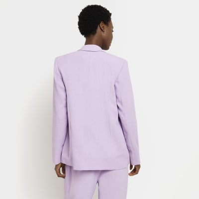 Purple double breasted blazer