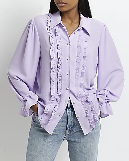 Purple frill shirt