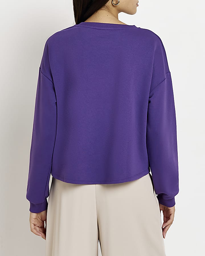 Purple long sleeve sweatshirt