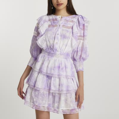 river island blue tie dye dress