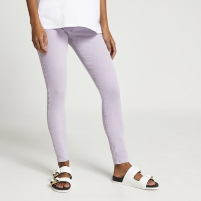 Purple Molly maternity jeans | River Island