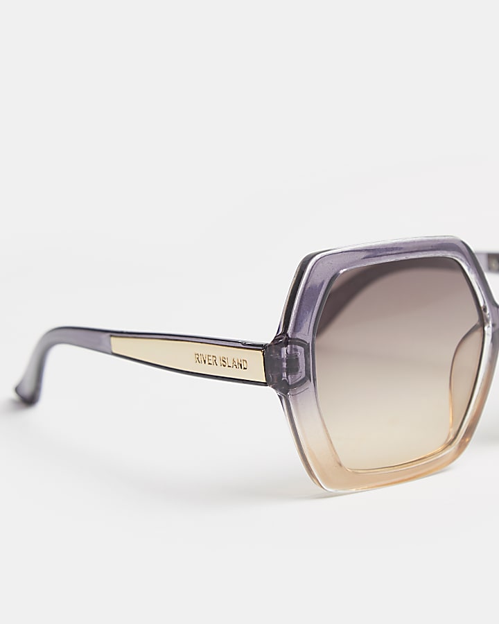 Purple ombre oversized sunglasses