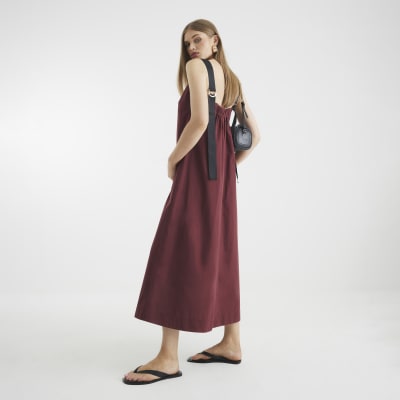 Purple Oversized Smock Maxi Dress