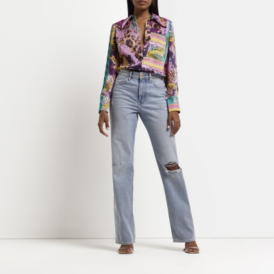 paisley satin shirt