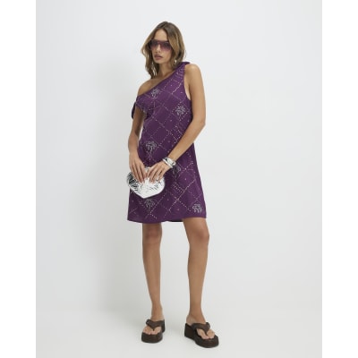 river island purple dress River Island - Floral Maxi Dress - Women - Polyester - 8 US