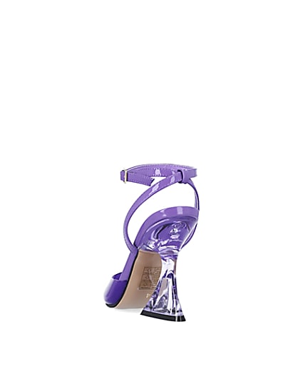 360 degree animation of product Purple perspex heeled shoes frame-8