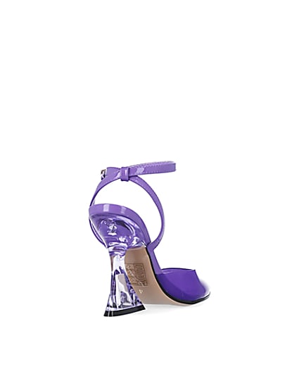 360 degree animation of product Purple perspex heeled shoes frame-11