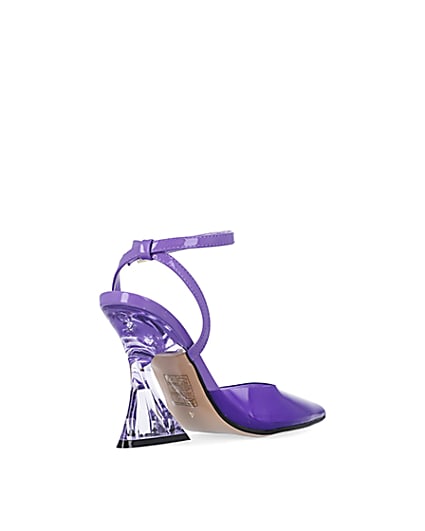360 degree animation of product Purple perspex heeled shoes frame-12