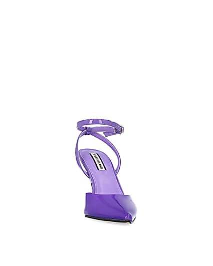 360 degree animation of product Purple perspex heeled shoes frame-20