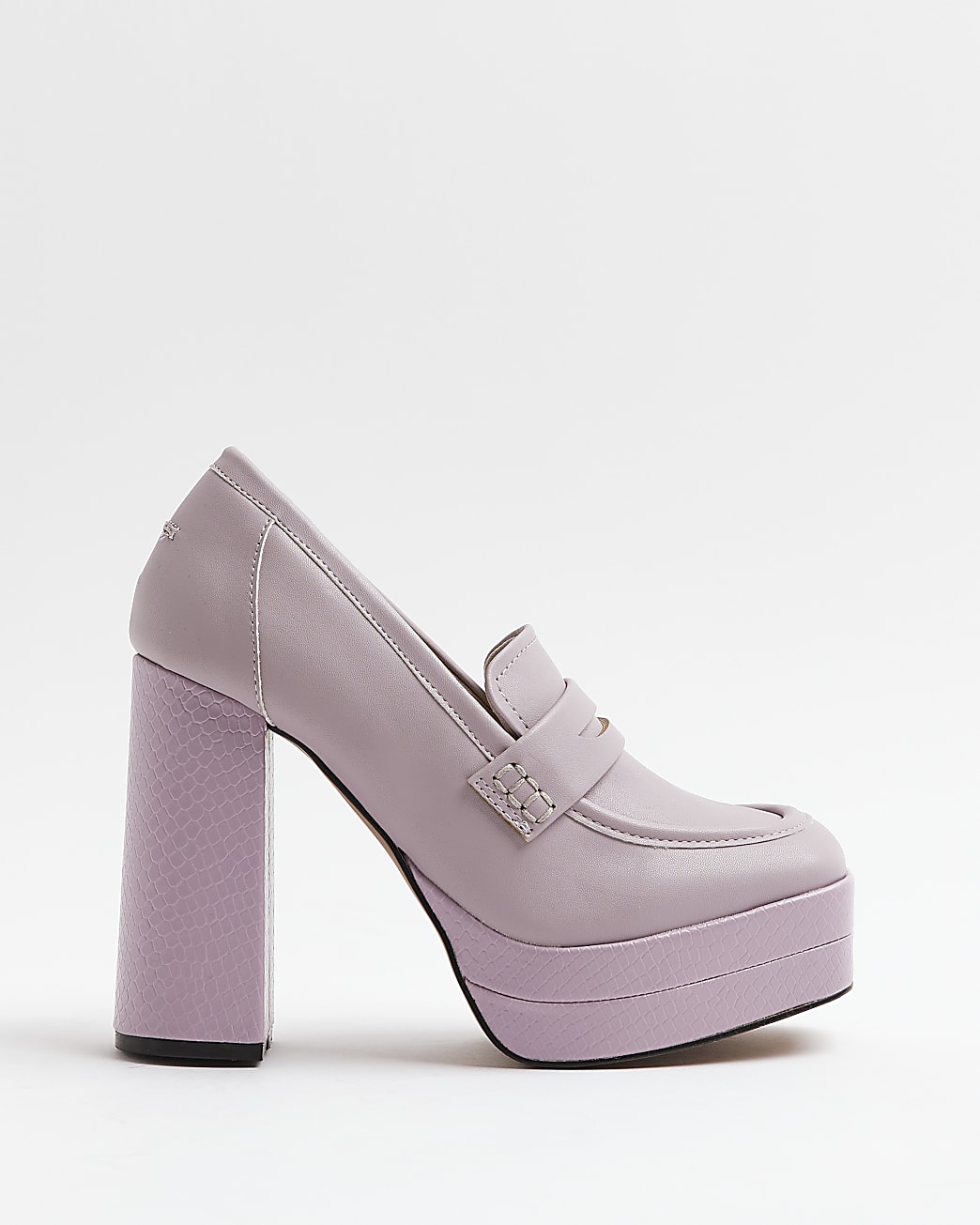 riverisland.com | Purple Platform Heeled Loafers