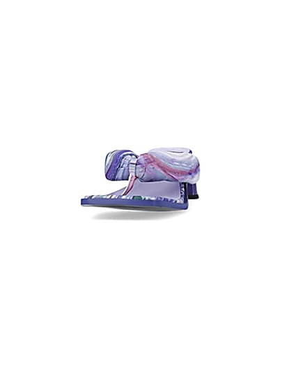 360 degree animation of product Purple printed padded heeled mules frame-22