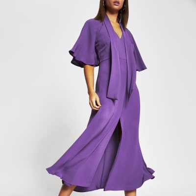 midi dress purple