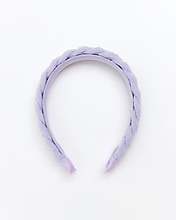 Purple quilted headband