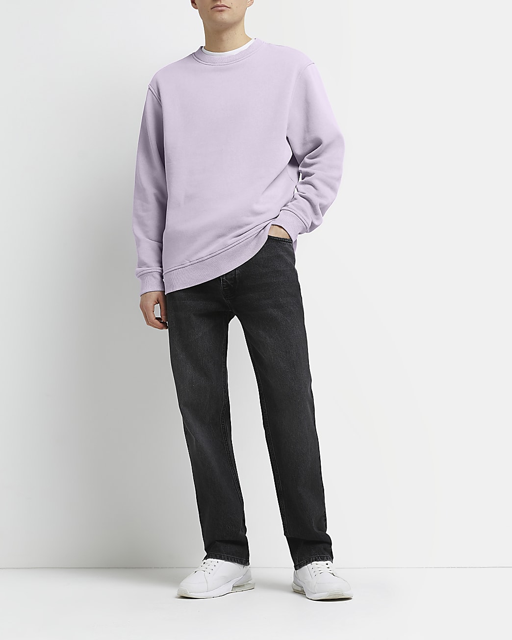 Purple regular fit sweatshirt