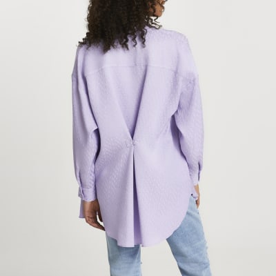 Purple RI jacquard monogram shirt
