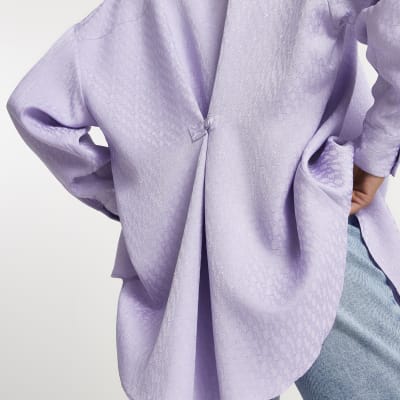 Purple RI jacquard monogram shirt