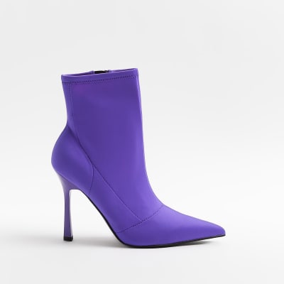 lavender heel boots
