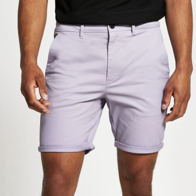 purple chino shorts