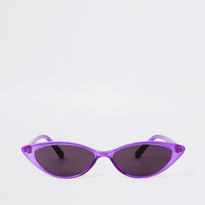 Purple slim cat eye sunglasses