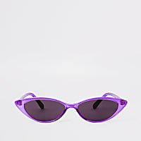 Purple slim cat eye sunglasses