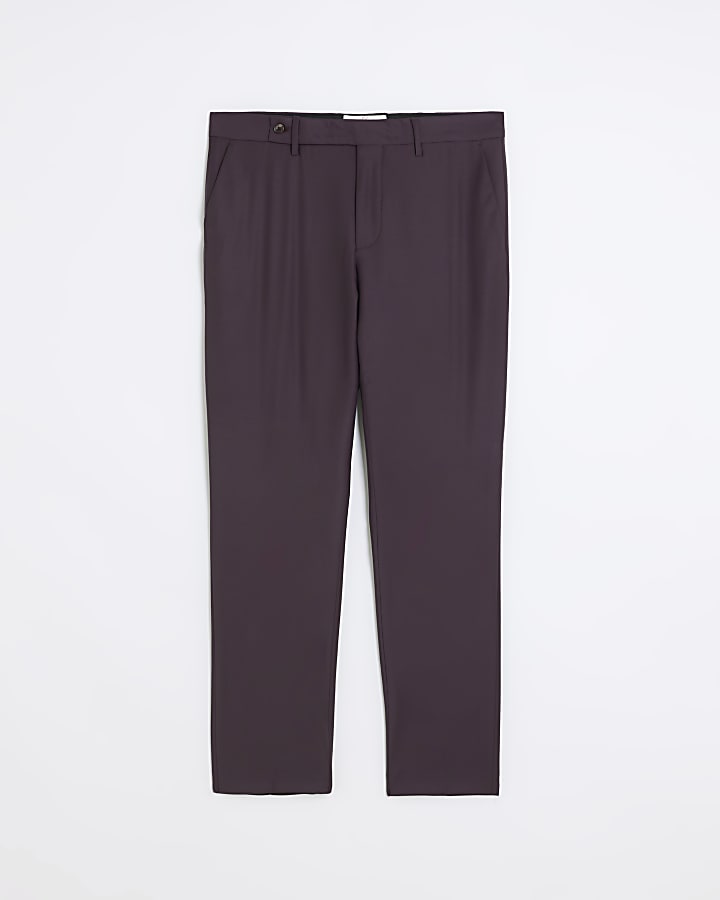 Purple slim fit premium suit trousers