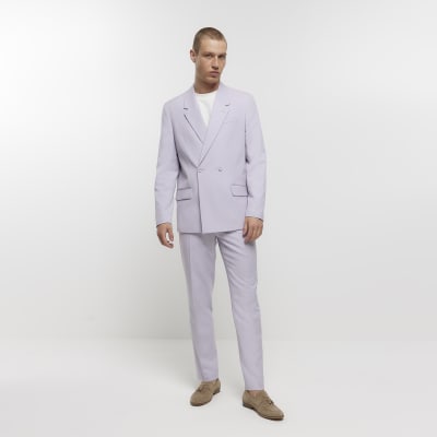 Purple hot sale slim suit