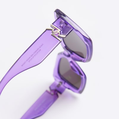 Purple Square Cateye Sunglasses