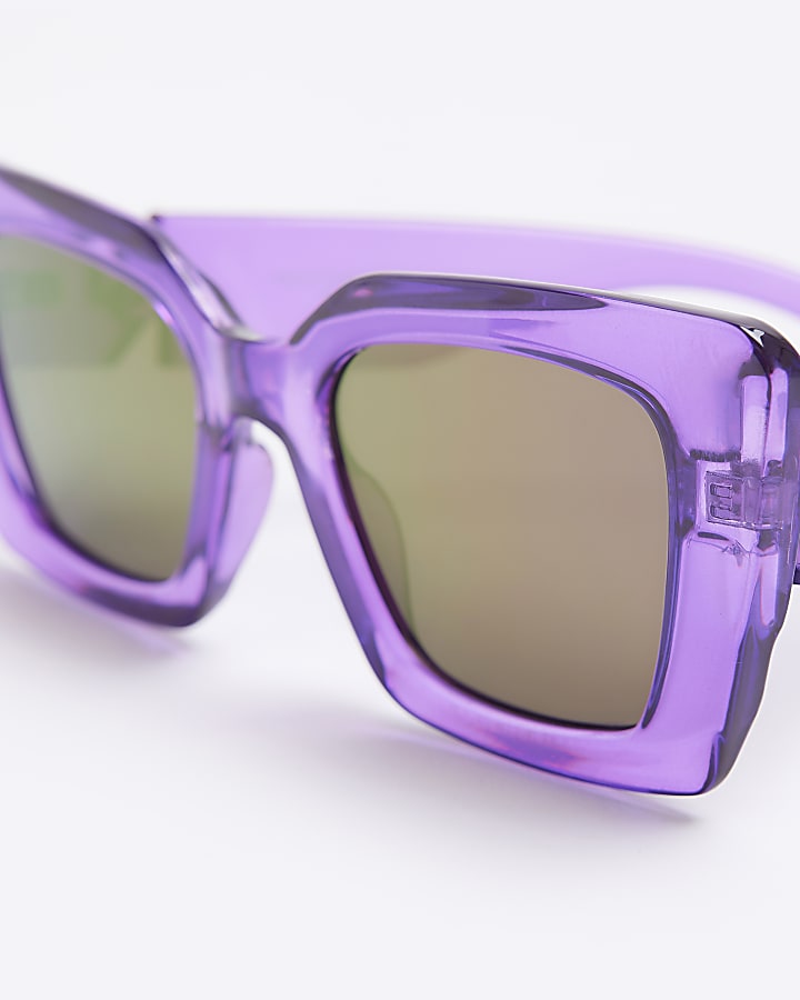 Purple Square Cateye Sunglasses