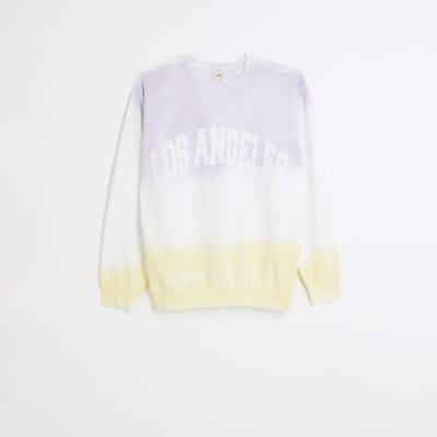 Purple tie dye Los Angeles sweatshirt