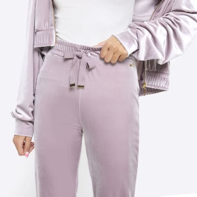 Purple hot sale velvet joggers