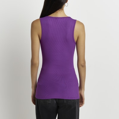 Purple vest top River Island