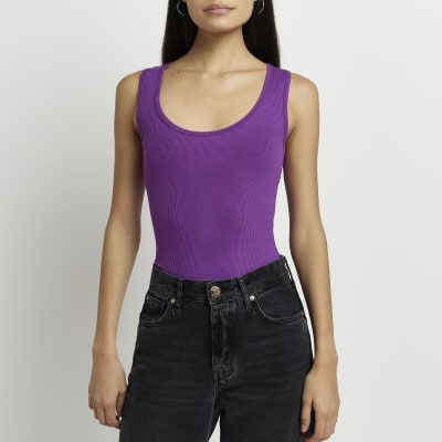 Purple vest top River Island