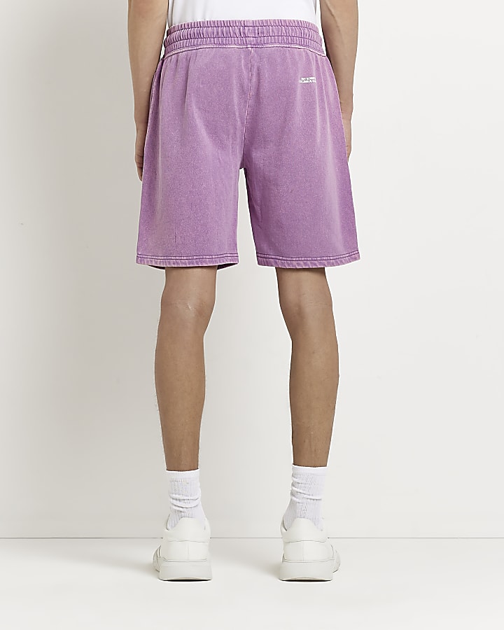 Purple Washed Slim fit Shorts