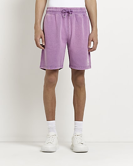 Purple Washed Slim fit Shorts