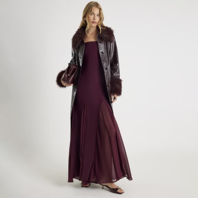 Red Bandeau Bodycon Maxi Dress