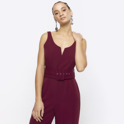 Red jumpsuit hot sale river island