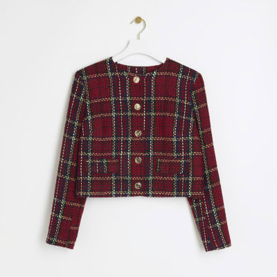 River island hot sale checked jacket