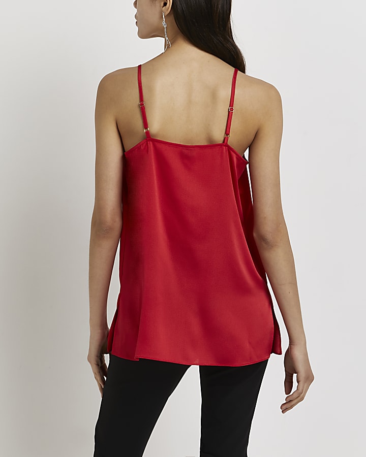 Red cami top