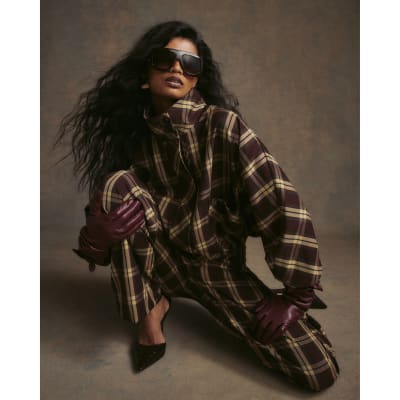 Check Batwing Bomber Jacket