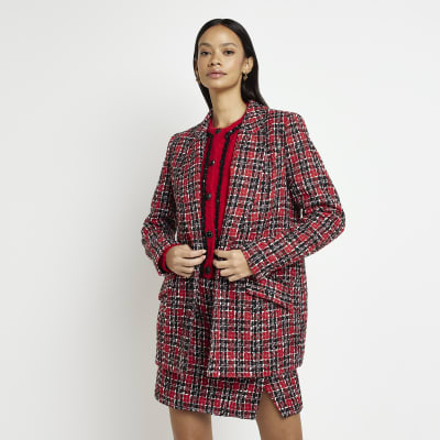 river island tartan blazer